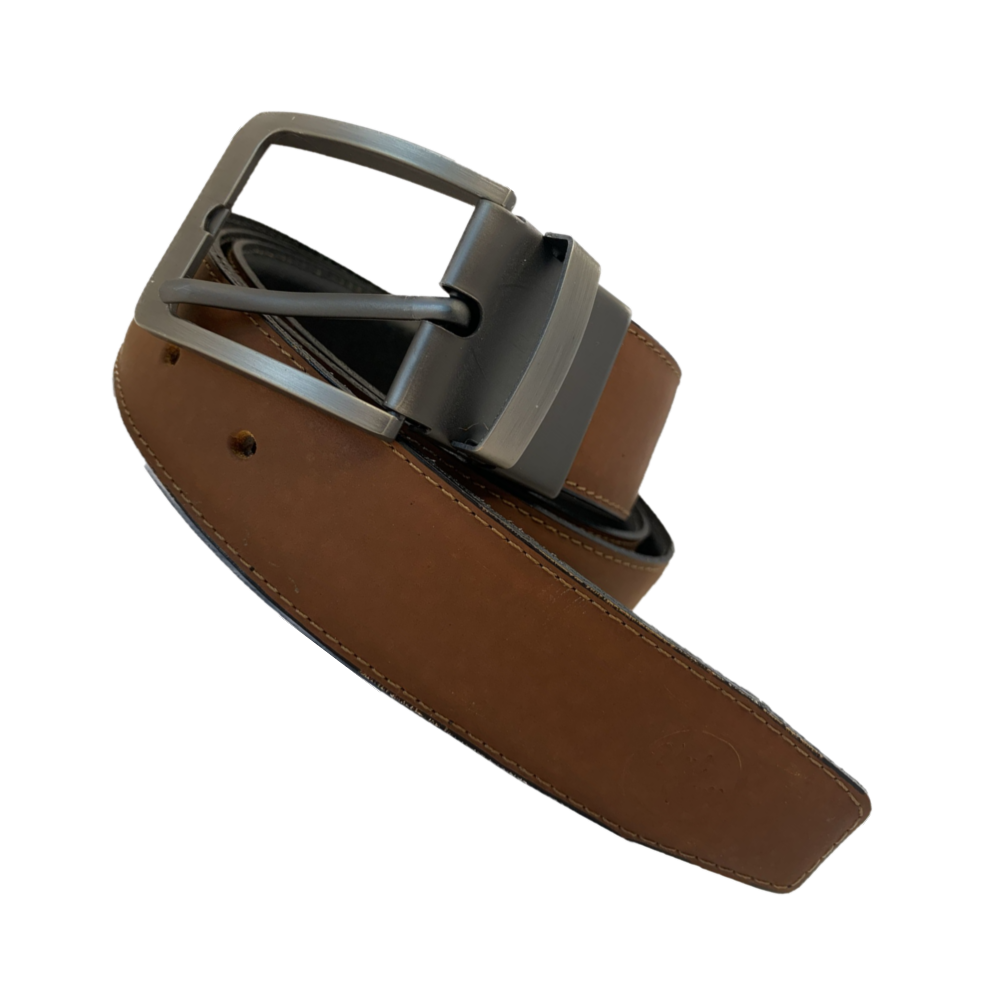 VALGATI Men Leather Belt, CR Reversible Belt for Men with Rotated Silver  Buckle, 1.3 Width Dress or Casual Men Belts Honey Black