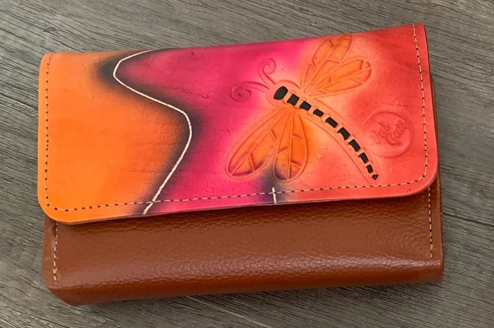 Women Wallets Honey Dragonfly Women's Genuine Leather Model Sophie